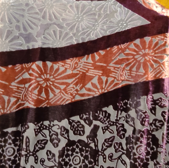 J.Jill vintage style velvet patchwork maxi dress sz 10 - Picture 4 of 8